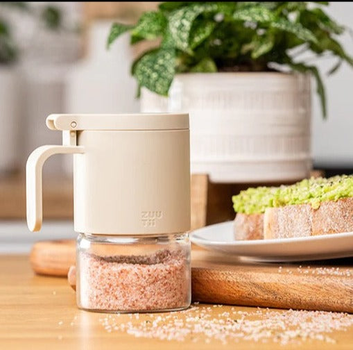 Glass Spice Jar with Dual Spoons - 300ml