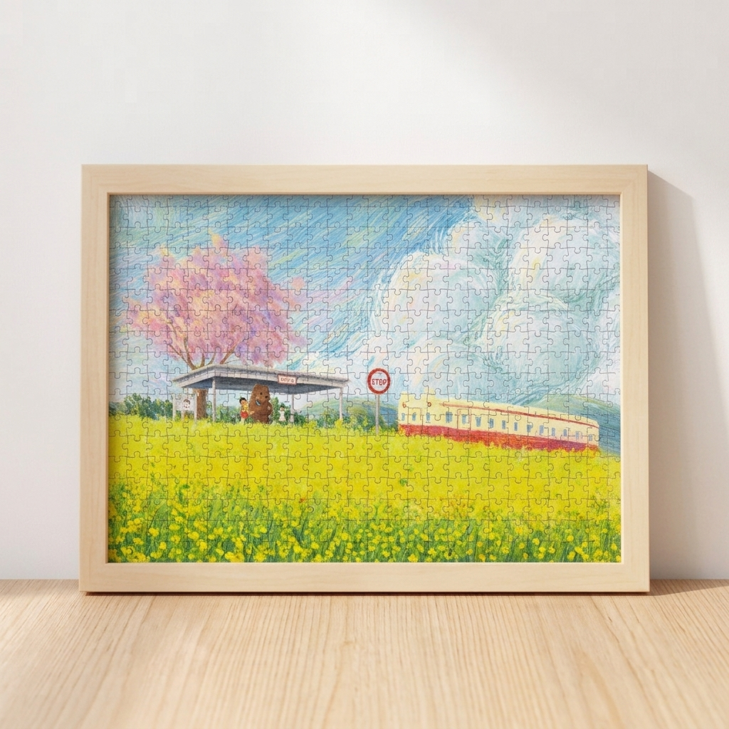 Spring Outing Glitter Jigsaw Puzzle (300 Pieces)