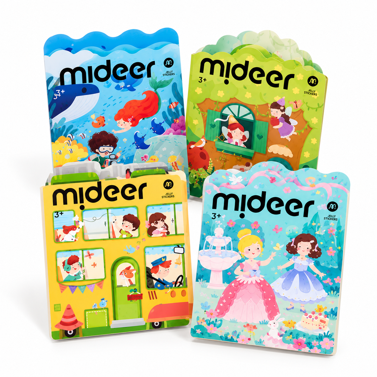 Reusable Jelly Sticker Activity Book– Set of 3