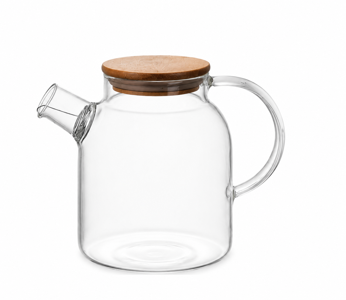 Minimal Glass Tea Set – 1.6L Teapot with 4 Double-Wall Glasses