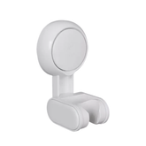 White suction cup shower head holder on white background