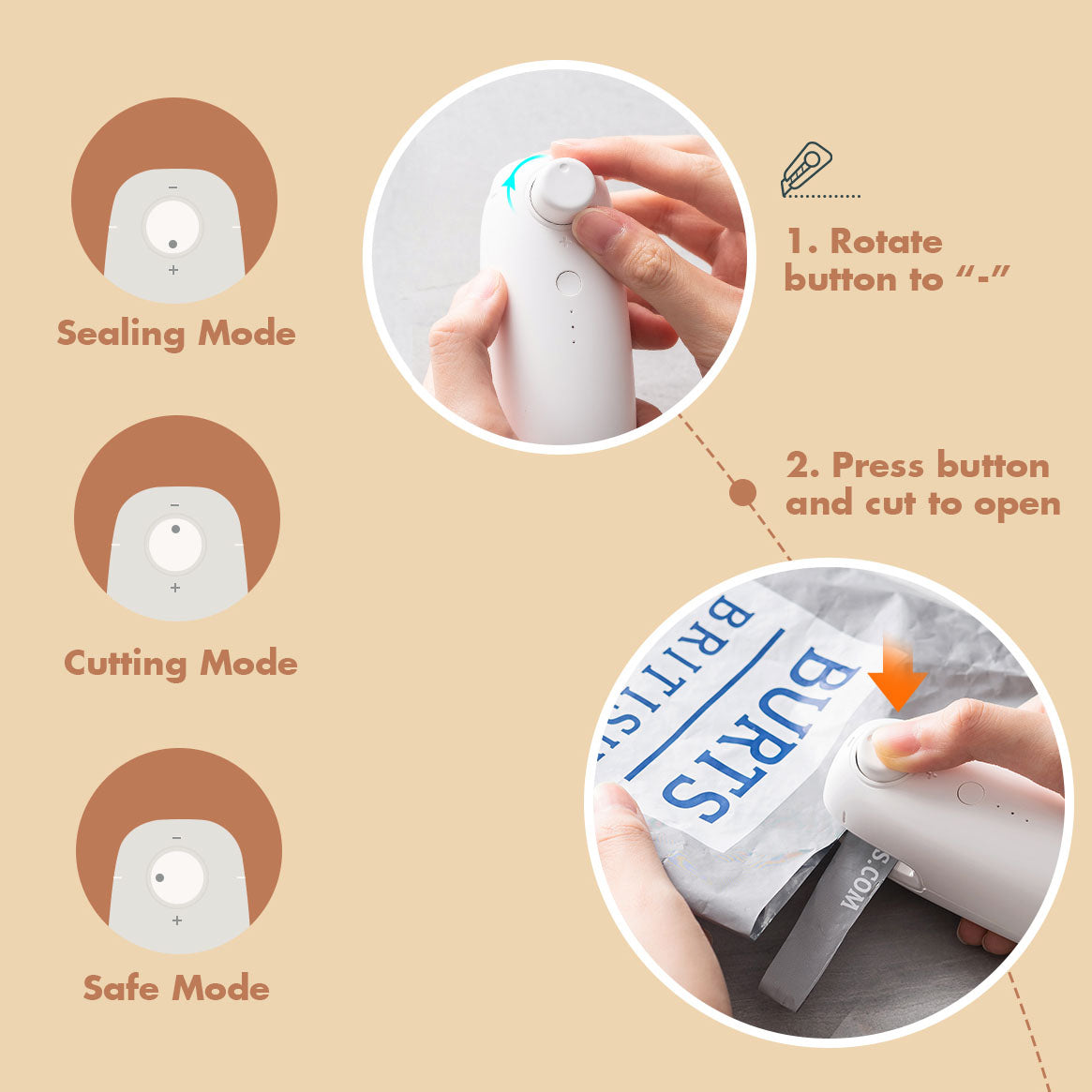 Mini Bag Sealer &amp; Package Cutter