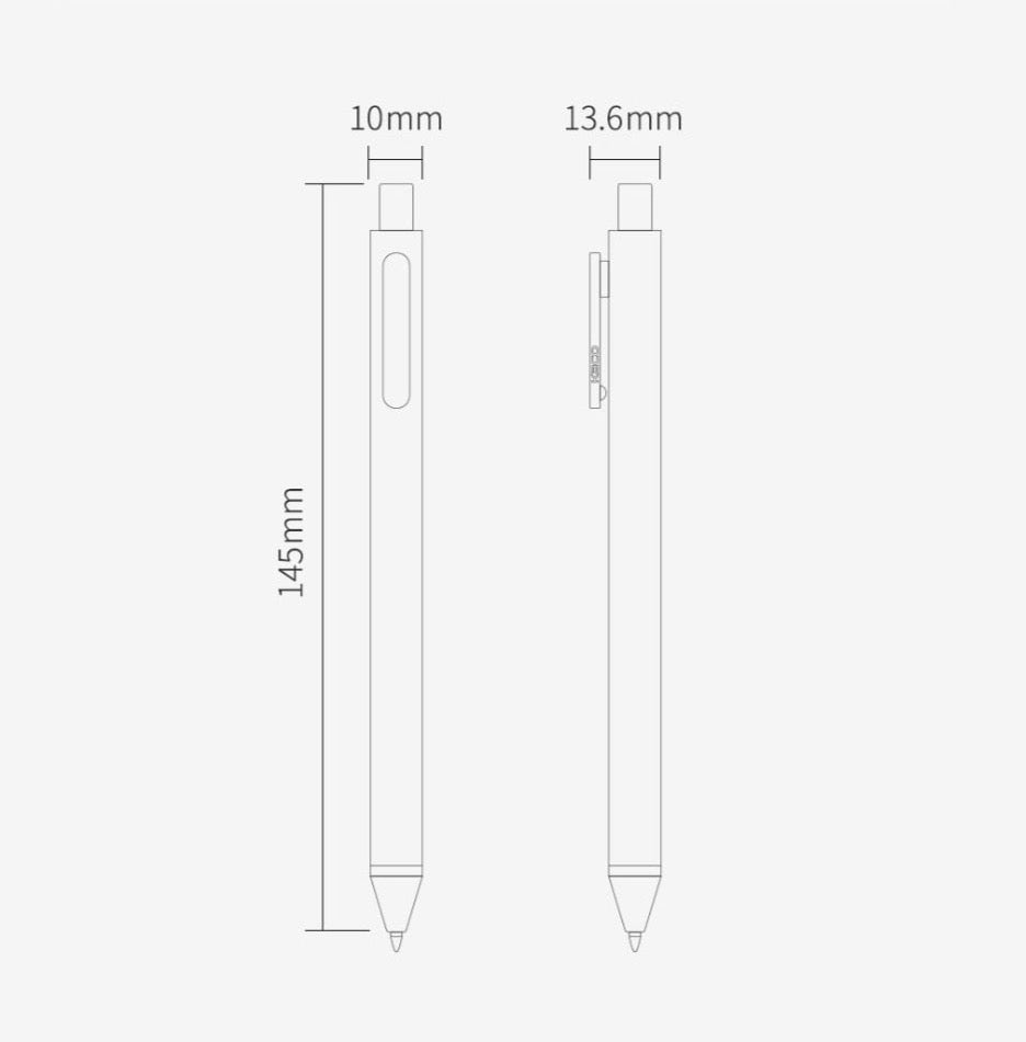 PURE Plastic Gel Ink Pen 0.5mm 5pcs/Box