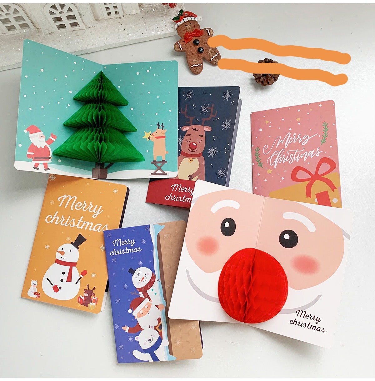 3D Cute Christmas Cards 