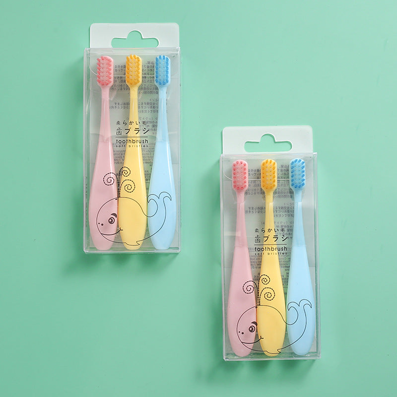 Kids Soft Toothbrush Set – 3 pcs (Macaron Colours)