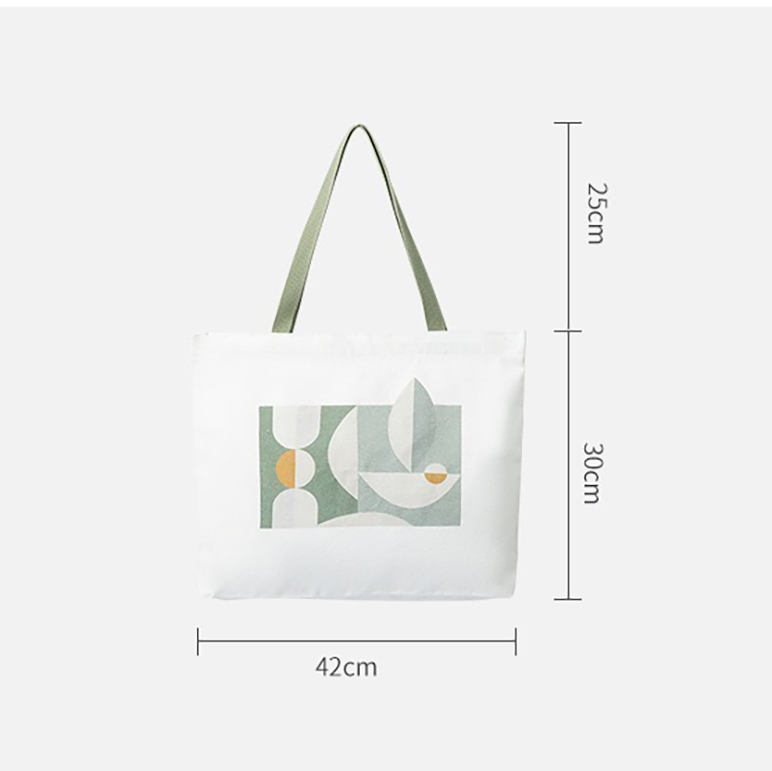 Tetris Geometric Canvas Tote Bag