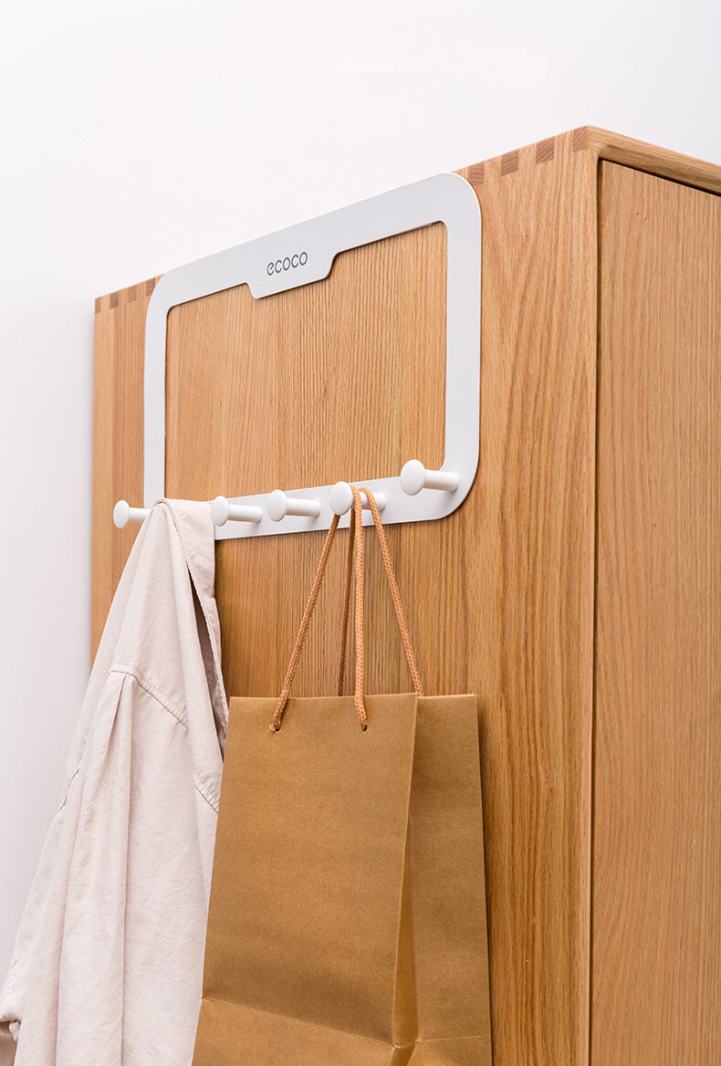 Screw-Free Over Door Hanger with Hooks