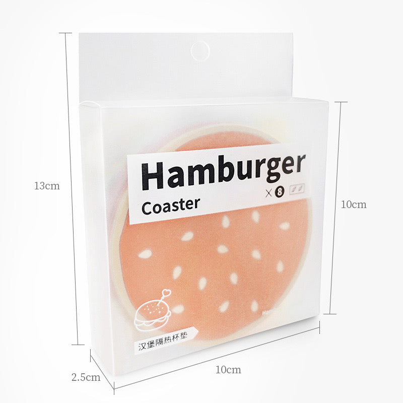 Hamburger Coasters Set of 8