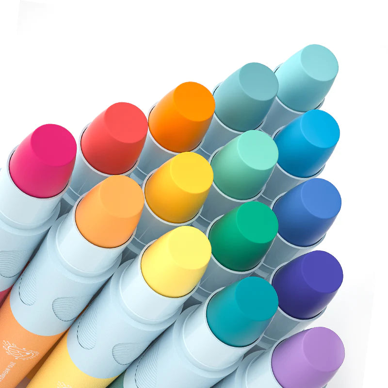 Silky Crayon Pens with Caps